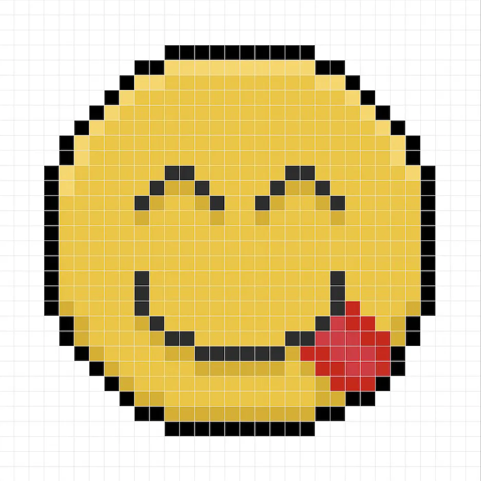 Adding highlights to the 8 bit pixel emoji