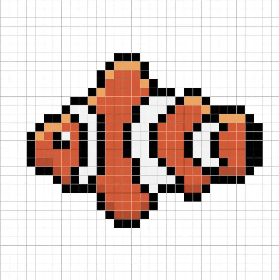 Ajouter des reflets à le poisson en pixel art 8 bits