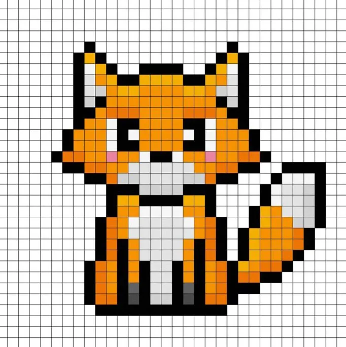 Ajouter des reflets à le renard en pixel art 8 bits