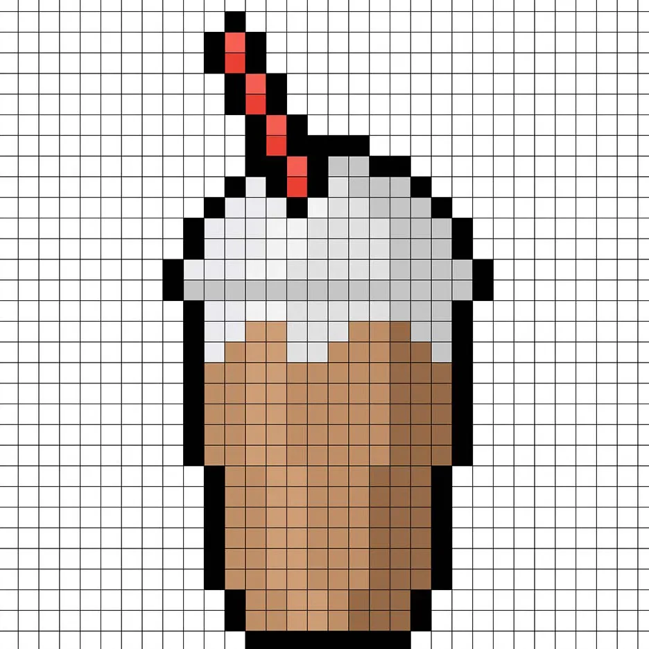 Añadiendo reflejos a el frappé en pixel art de 8 bits