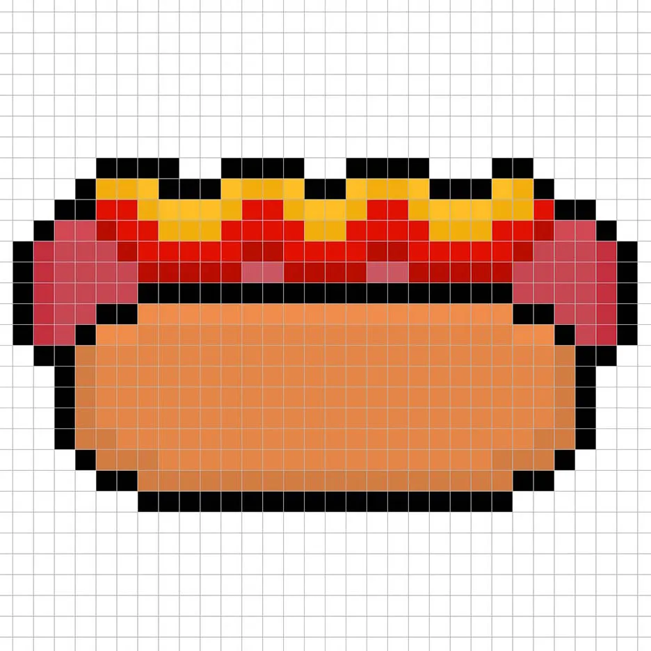 Añadiendo reflejos al perro caliente en pixel art de 8 bits