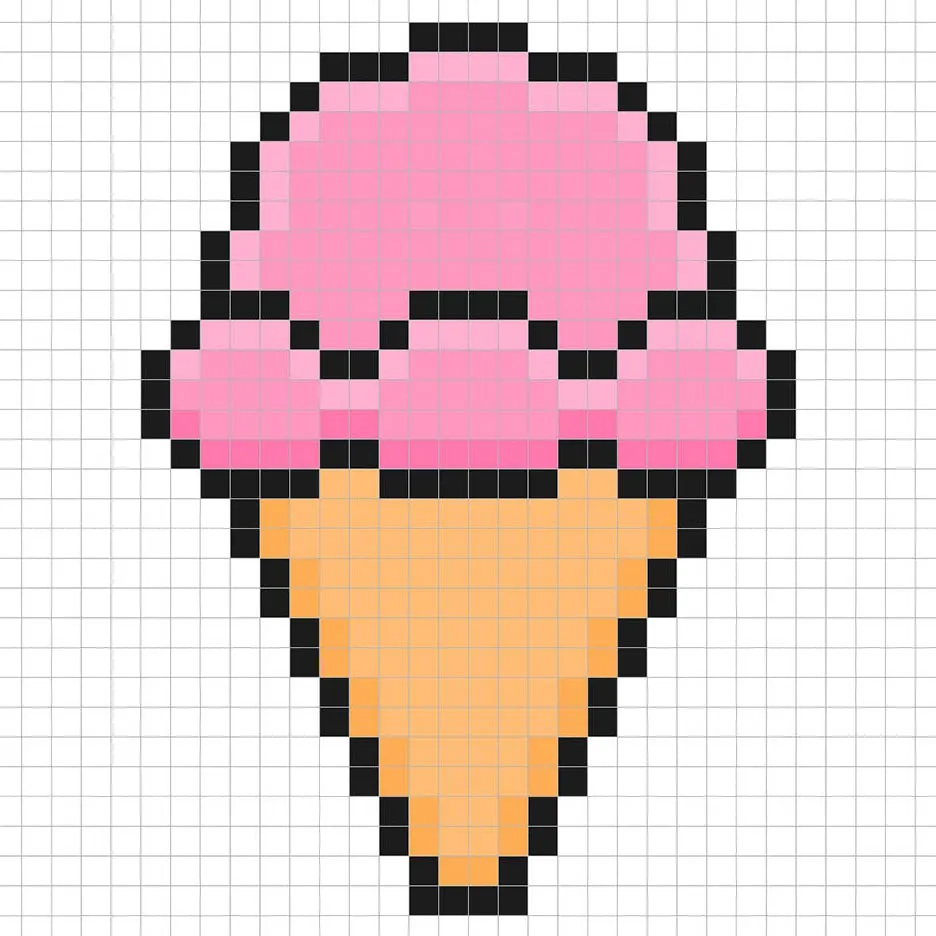 Añadiendo reflejos a el helado en pixel art de 8 bits