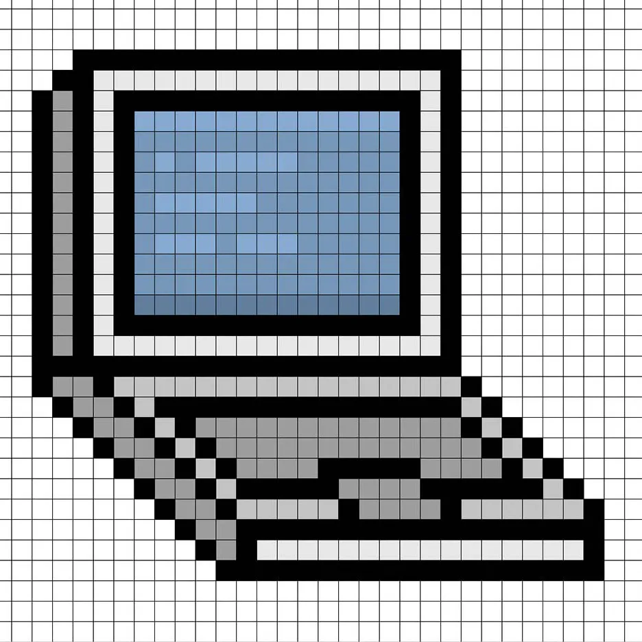 Añadiendo reflejos a la laptop en pixel art de 8 bits