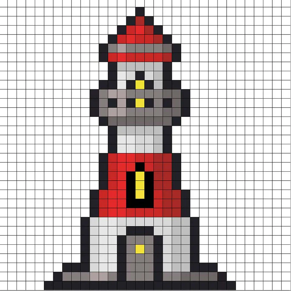 Añadiendo reflejos a el Faro en pixel art de 8 bits