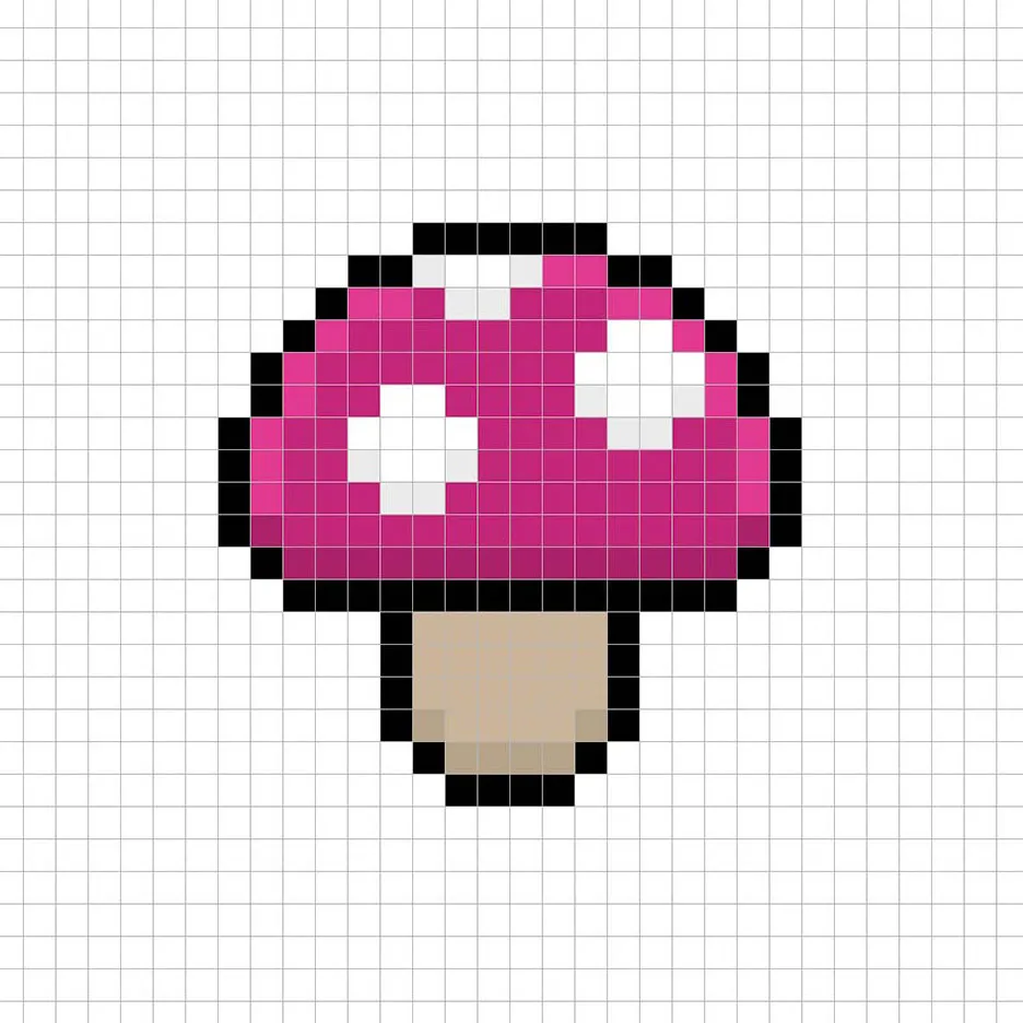 Ajouter des reflets à le champignon en pixel art 8 bits