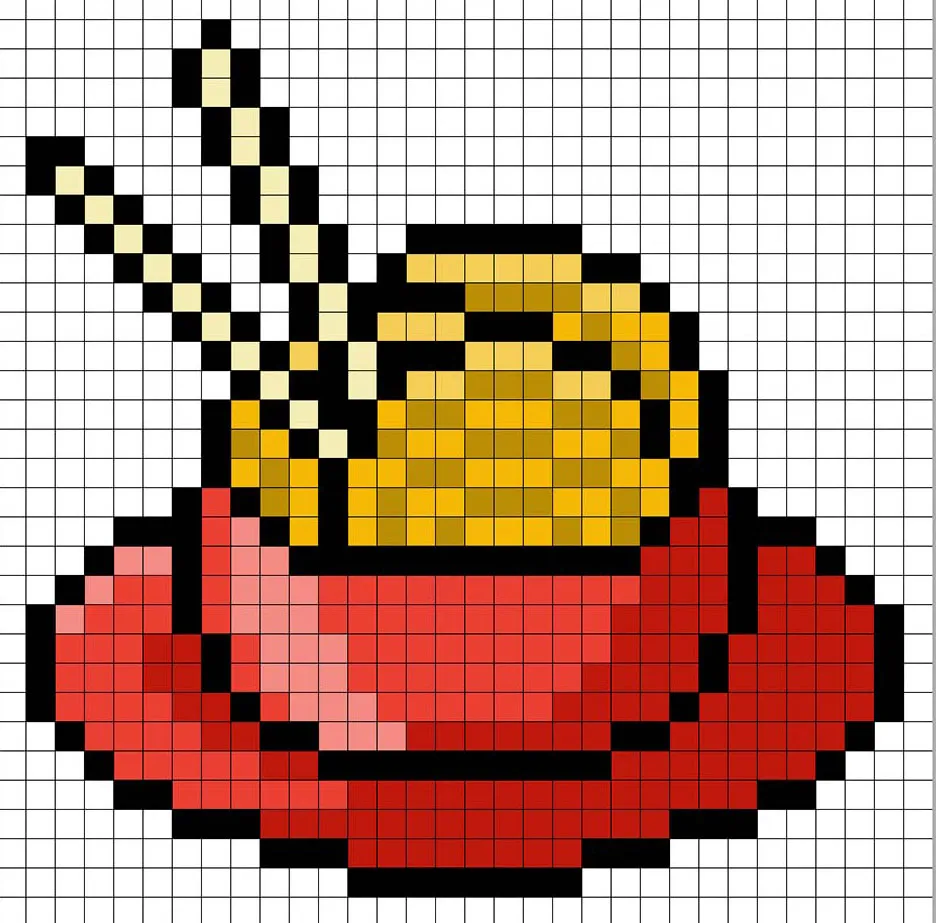 Añadiendo reflejos a los fideos en pixel art de 8 bits