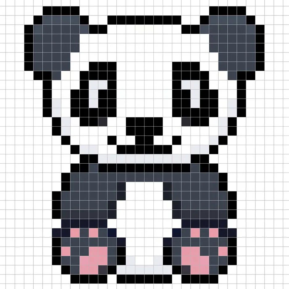 Ajouter des reflets à le Panda en pixel art 8 bits