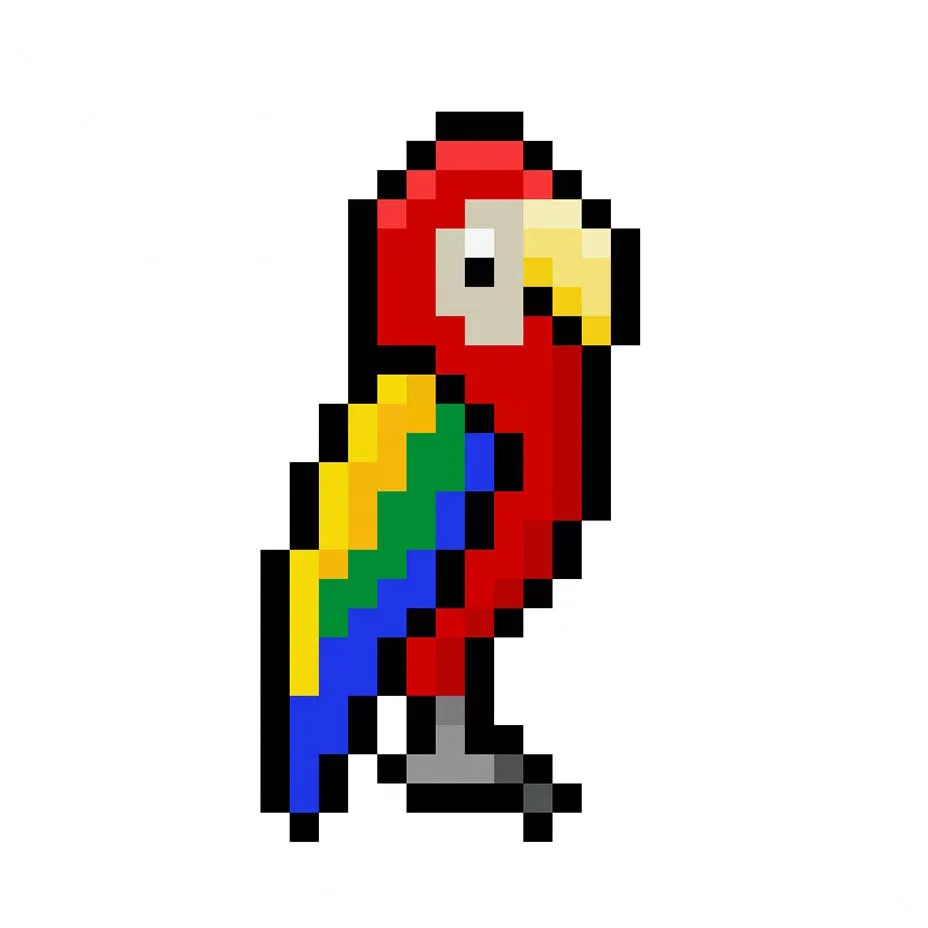 How to Make a Pixel Art Parrot - Mega Voxels