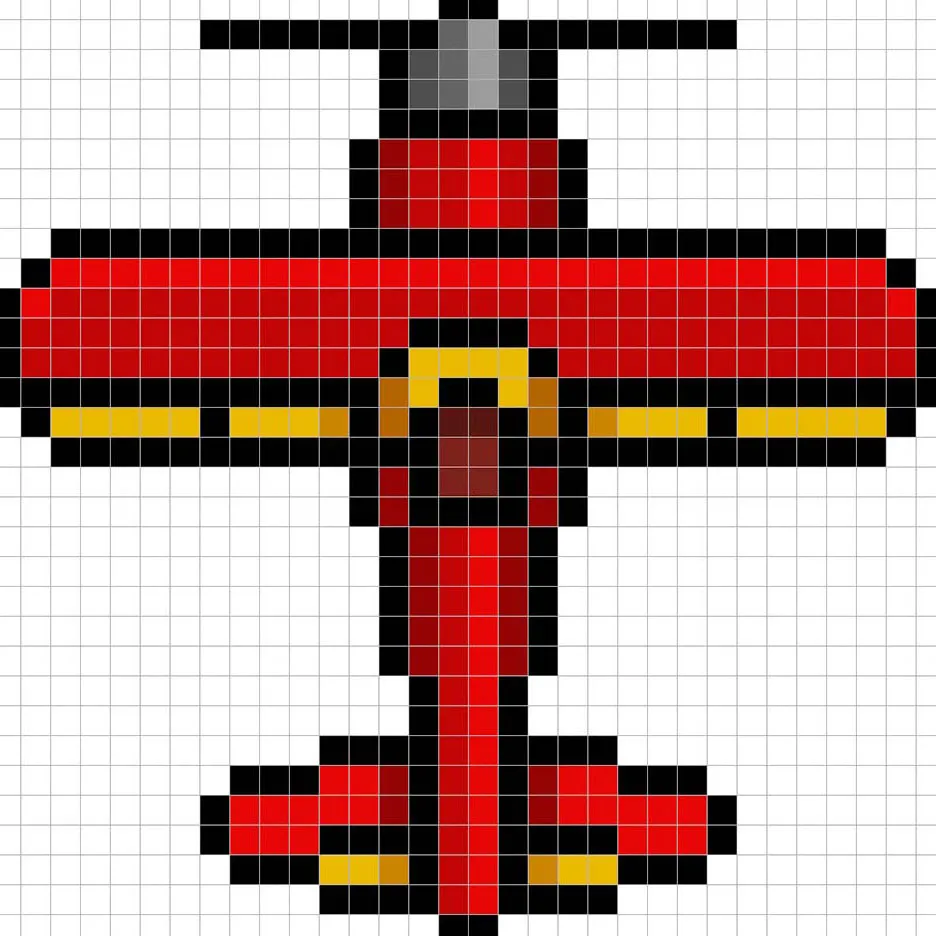 Añadiendo reflejos al avión en pixel art de 8 bits