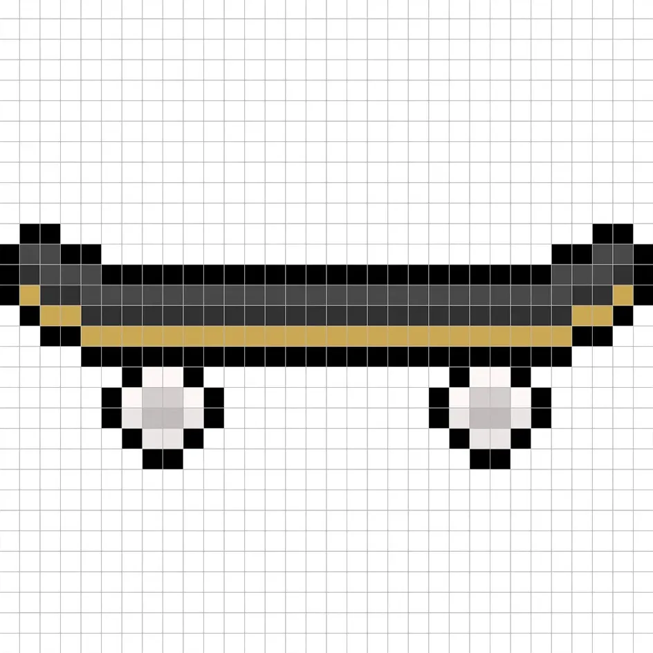 Agregando reflejos a la patineta en pixel art de 8 bits