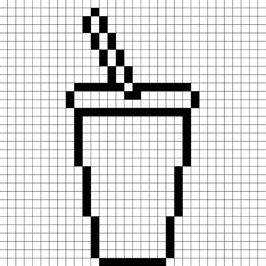 Contorno de la cuadrícula de refresco en pixel art similar a una hoja de cálculo