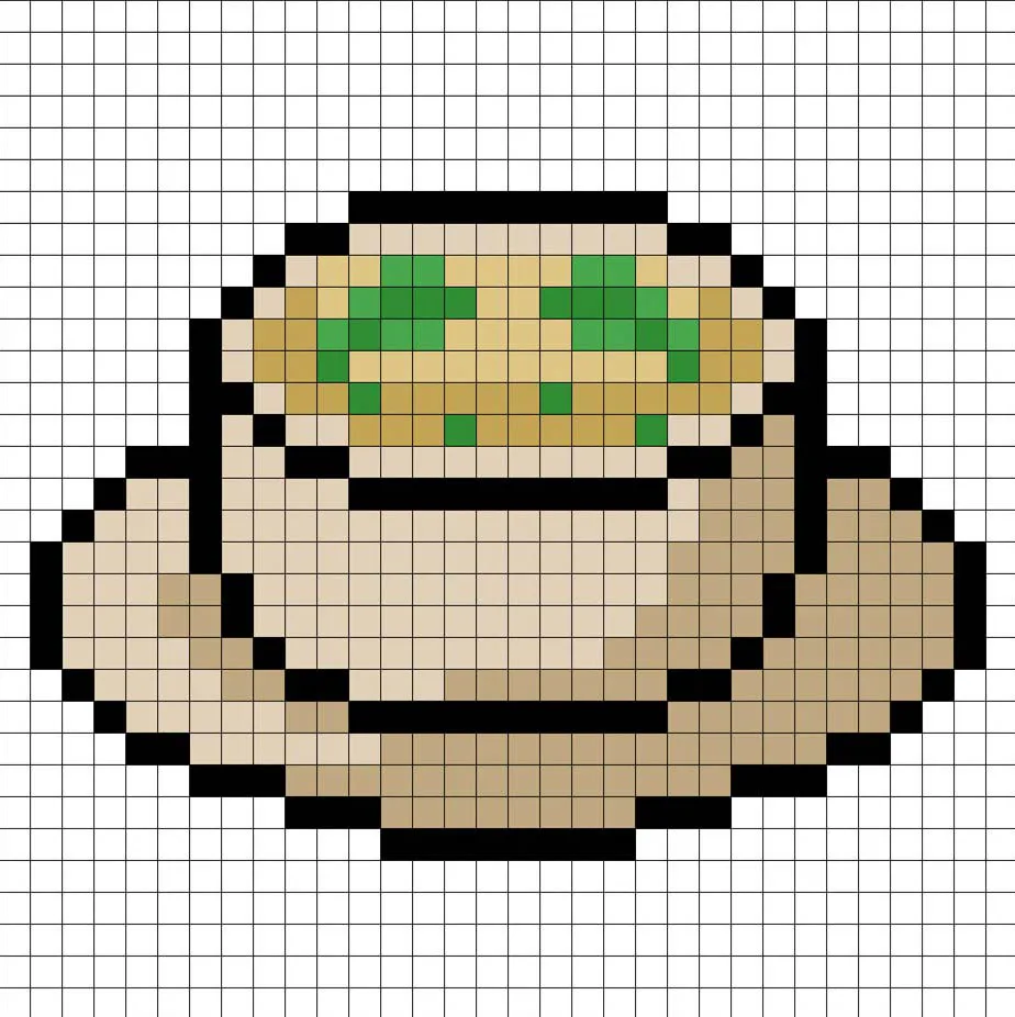 Sopa en pixel art de 32x32 con sombras para dar profundidad a la sopa