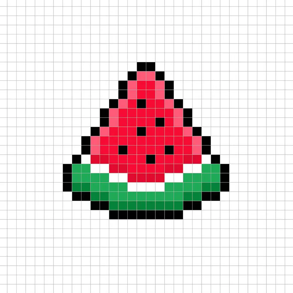 Hinzufügen von Lichtern zur 8-Bit-Pixel-Art-Wassermelone