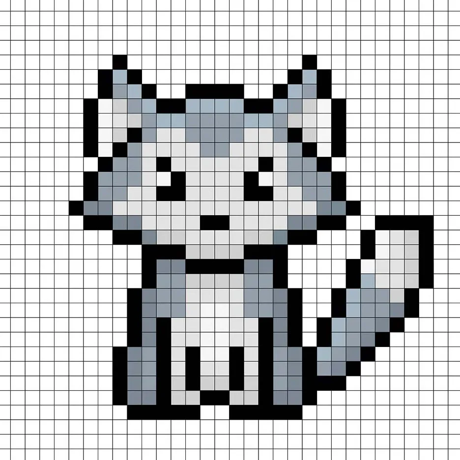 Adding highlights to the 8 bit pixel wolf