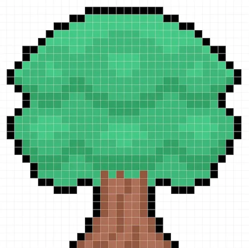 Ajouter des reflets à le Arbre en pixel art 8 bits