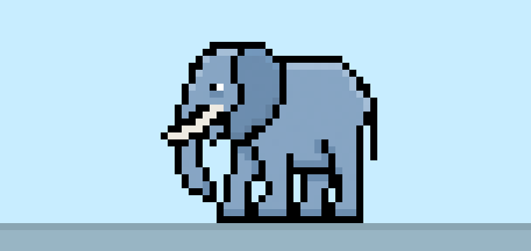 Cómo hacer un elefante africano en pixel art para principiantes