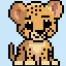 Pixel Art Baby Cheetah