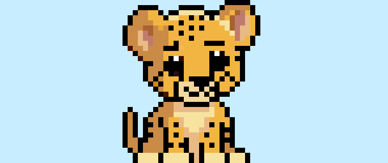 Comment créer un bébé guépard en pixel art pour les débutants