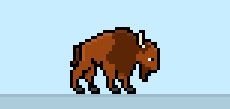 How to Make a Pixel Art Buffalo for Beginners