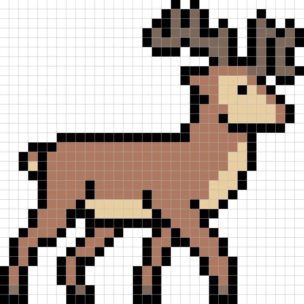 How to Make a Pixel Art Deer - Mega Voxels