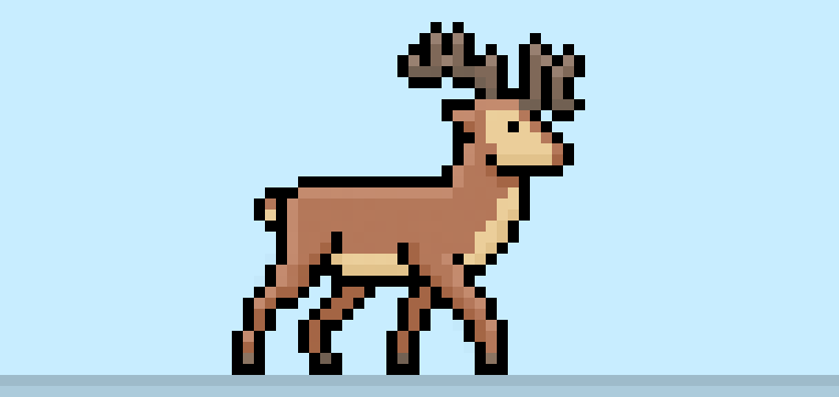 How to Make a Pixel Art Deer - Mega Voxels