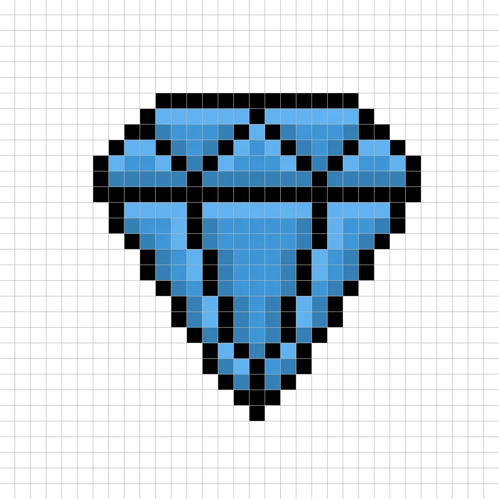 Adding highlights to the 8 bit pixel diamond