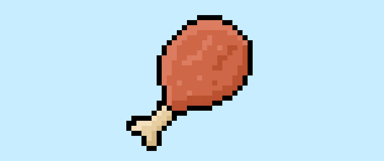 Cómo hacer un pollo frito en pixel art para principiantes