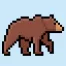 Pixel Art Grizzly Bear