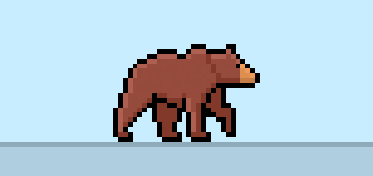 How to Make a Pixel Art Grizzly Bear for Beginners