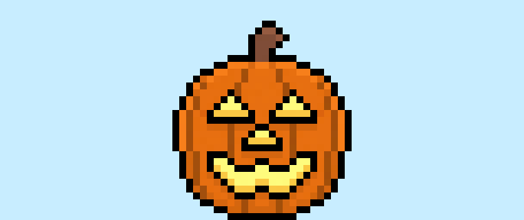 How to Make a Pixel Art Jack O'Lantern, also known as a Halloween Pumpkin, for Beginners