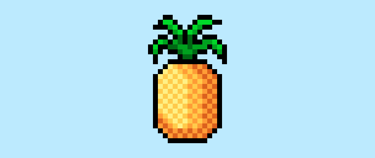 How to Make a Pixel Art Pineapple - Mega Voxels