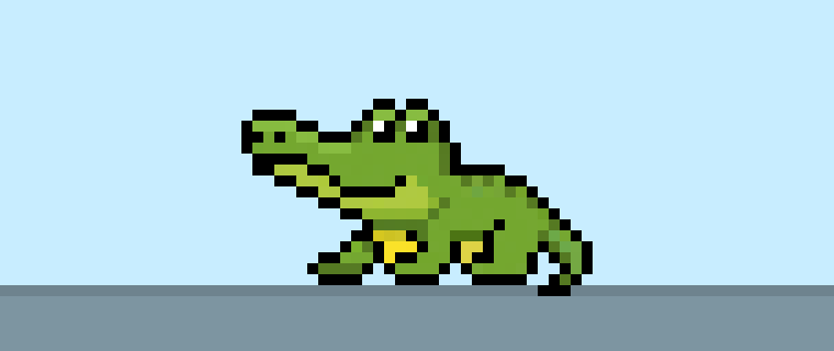 How to Make a Pixel Art Alligator for Beginners