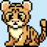 Pixel Art Baby Tiger