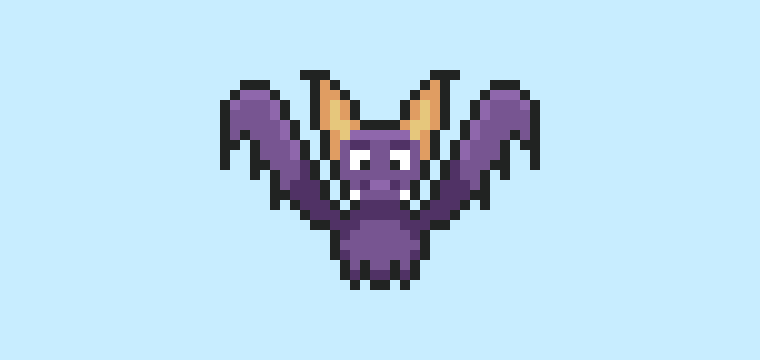 How to Make a Pixel Art Bat for Beginners