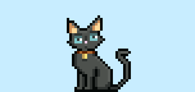 Cómo hacer un gato negro en pixel art para principiantes