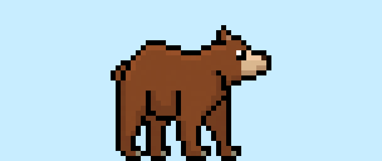 How to Make a Pixel Art Brown Bear for Beginners