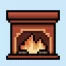 Pixel Art Fireplace