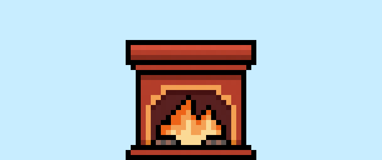 How to Make a Pixel Art Fireplace for Beginners