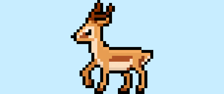 How to Make a Pixel Art Gazelle for Beginners