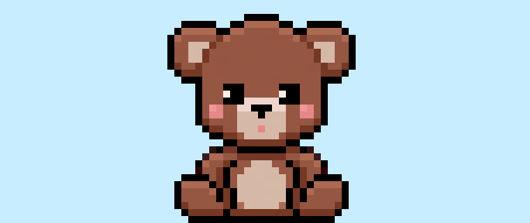 How to Make a Pixel Art Teddy Bear for Beginners