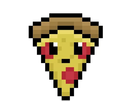 How to Draw Kawaii Pizza Pixel Art